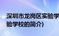 深圳市龙岗区实验学校(关于深圳市龙岗区实验学校的简介)