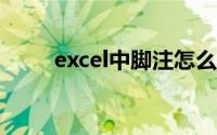 excel中脚注怎么加（脚注怎么加）