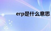 erp是什么意思 什么是ERP系统