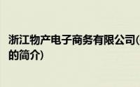 浙江物产电子商务有限公司(关于浙江物产电子商务有限公司的简介)