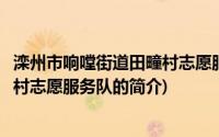 滦州市响嘡街道田疃村志愿服务队(关于滦州市响嘡街道田疃村志愿服务队的简介)