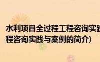 水利项目全过程工程咨询实践与案例(关于水利项目全过程工程咨询实践与案例的简介)