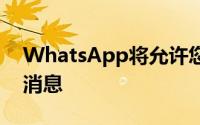 WhatsApp将允许您打开信件中自动消失的消息