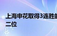 上海申花取得3连胜的同时继续位居积分榜第二位