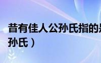 昔有佳人公孙氏指的是公孙兰吗（昔有佳人公孙氏）