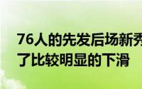 76人的先发后场新秀麦凯恩的表现还是出现了比较明显的下滑