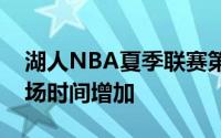 湖人NBA夏季联赛第三场比赛进行布朗尼上场时间增加