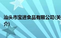 汕头市宝进食品有限公司(关于汕头市宝进食品有限公司的简介)