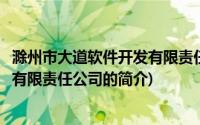 滁州市大道软件开发有限责任公司(关于滁州市大道软件开发有限责任公司的简介)