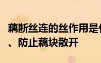 藕断丝连的丝作用是什么 A、传输营养物质 B、防止藕块散开