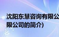 沈阳东慧咨询有限公司(关于沈阳东慧咨询有限公司的简介)