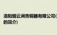 洛阳烟云涧青铜器有限公司(关于洛阳烟云涧青铜器有限公司的简介)