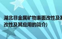 湖北非金属矿物表面改性及其应用(关于湖北非金属矿物表面改性及其应用的简介)