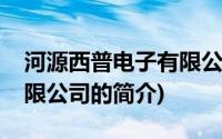 河源西普电子有限公司(关于河源西普电子有限公司的简介)