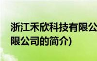 浙江禾欣科技有限公司(关于浙江禾欣科技有限公司的简介)