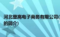 河北登高电子商务有限公司(关于河北登高电子商务有限公司的简介)