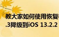 教大家如何使用恢复模式把苹果手机iOS13.2.3降级到iOS 13.2.2