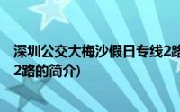 深圳公交大梅沙假日专线2路(关于深圳公交大梅沙假日专线2路的简介)