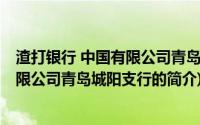 渣打银行 中国有限公司青岛城阳支行(关于渣打银行 中国有限公司青岛城阳支行的简介)