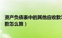 资产负债表中的其他应收款怎么算（资产负债表的其他应收款怎么算）