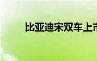 比亚迪宋双车上市 售价13.58万起