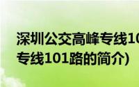 深圳公交高峰专线101路(关于深圳公交高峰专线101路的简介)