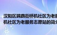 汉阳区鹦鹉街桥机社区为老服务志愿站(关于汉阳区鹦鹉街桥机社区为老服务志愿站的简介)