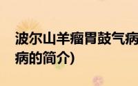 波尔山羊瘤胃鼓气病(关于波尔山羊瘤胃鼓气病的简介)