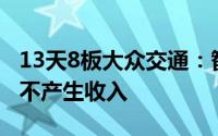 13天8板大众交通：智能网联汽车对公司基本不产生收入