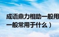 成语鼎力相助一般用于什么?（成语鼎力相助一般常用于什么）