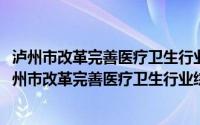 泸州市改革完善医疗卫生行业综合监管制度实施方案(关于泸州市改革完善医疗卫生行业综合监管制度实施方案的简介)