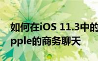 如何在iOS 11.3中的iPhone或iPad上使用Apple的商务聊天