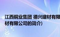 江西铜业集团 德兴建材有限公司(关于江西铜业集团 德兴建材有限公司的简介)