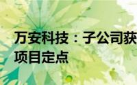 万安科技：子公司获9.8亿元铝合金固定卡钳项目定点