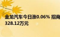 金龙汽车今日涨0.06% 招商证券福州六一中路席位净买入8328.12万元