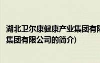 湖北卫尔康健康产业集团有限公司(关于湖北卫尔康健康产业集团有限公司的简介)