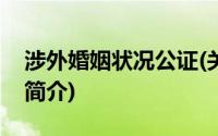 涉外婚姻状况公证(关于涉外婚姻状况公证的简介)