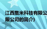 江西集米科技有限公司(关于江西集米科技有限公司的简介)