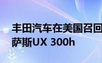 丰田汽车在美国召回约140辆2025年款雷克萨斯UX 300h