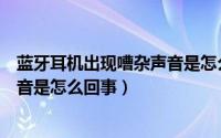 蓝牙耳机出现嘈杂声音是怎么回事啊（蓝牙耳机出现嘈杂声音是怎么回事）