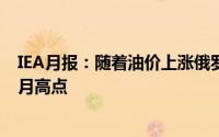 IEA月报：随着油价上涨俄罗斯7月份石油出口额攀升至3个月高点