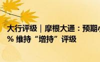 大行评级｜摩根大通：预期小米次季核心盈利按年增长约19% 维持“增持”评级