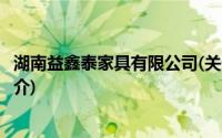 湖南益鑫泰家具有限公司(关于湖南益鑫泰家具有限公司的简介)