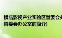 横店影视产业实验区管委会办公室(关于横店影视产业实验区管委会办公室的简介)