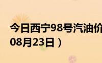 今日西宁98号汽油价调整最新消息（2024年08月23日）