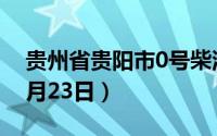 贵州省贵阳市0号柴油价格查询（2024年08月23日）