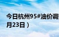 今日杭州95#油价调整最新消息（2024年08月23日）