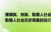 傈僳族、怒族、勒墨人社会历史调查（关于傈僳族、怒族、勒墨人社会历史调查的简介）