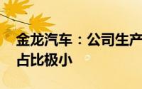 金龙汽车：公司生产并销售无人驾驶客车 但占比极小