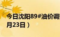 今日沈阳89#油价调整最新消息（2024年08月23日）